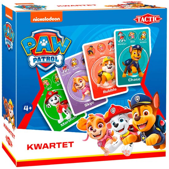 Tactic PAW Patrol Kwartet – Kaartspel – Kinderspel – Vanaf 4 jaar – 2-4 spelers