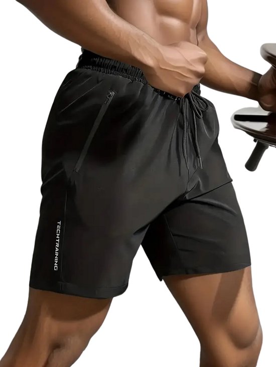 Bovista Tennisbroek Heren - Tennisshort - Tenniskleding - Padelbroek - Padel - Gym - Short - Zwart - Maat XL