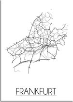 DesignClaud Frankfurt Plattegrond poster A3 poster (29,7x42 cm)