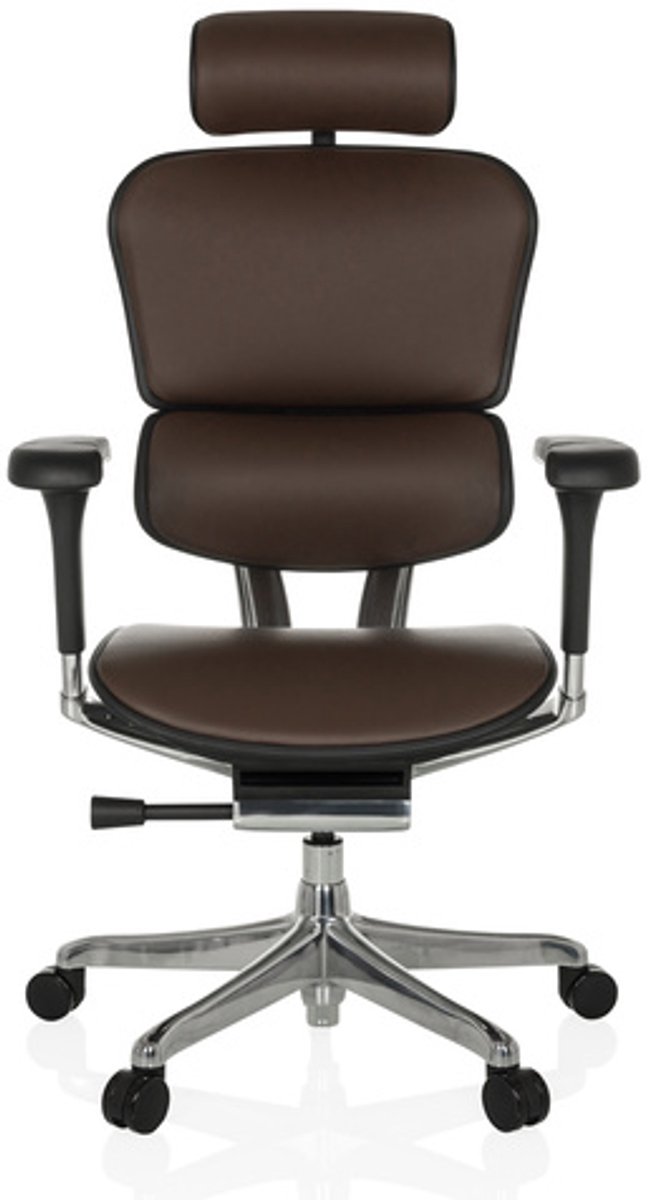 Bureaustoel / Directiestoel ERGOHUMAN GEN2 Leder donkerbruin hjh OFFICE van hjh office