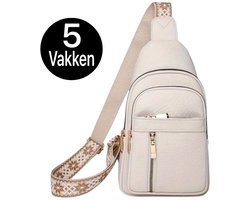 Twenty Two™ Crossbodytas voor dames | PU-Leer schoudertas met ritsen| anti-diefstalvak |5vakken| gouden hardware| slingbag | met verstelbare riem | casual/retro stijl| schoudertas dames | festival tasje |voor op reis, dagelijks gebruik | beige/creme Twenty Two™ Crossbodytas voor dames | PU-Leer schoudertas met ritsen| anti-diefstalvak |5vakken| gouden hardware| slingbag | met verstelbare riem | casual/retro stijl| schoudertas dames | festival tasje |voor op reis, dagelijks gebruik | beige/creme