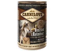 Carnilove Dog Blik Rendier - Natvoer met Rendiervlees - 6x400 Gr, Rijk aan Antioxidanten