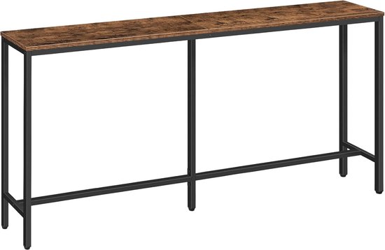 HOOBRO Consoletafel met drie niveaus, smalle haltafel met