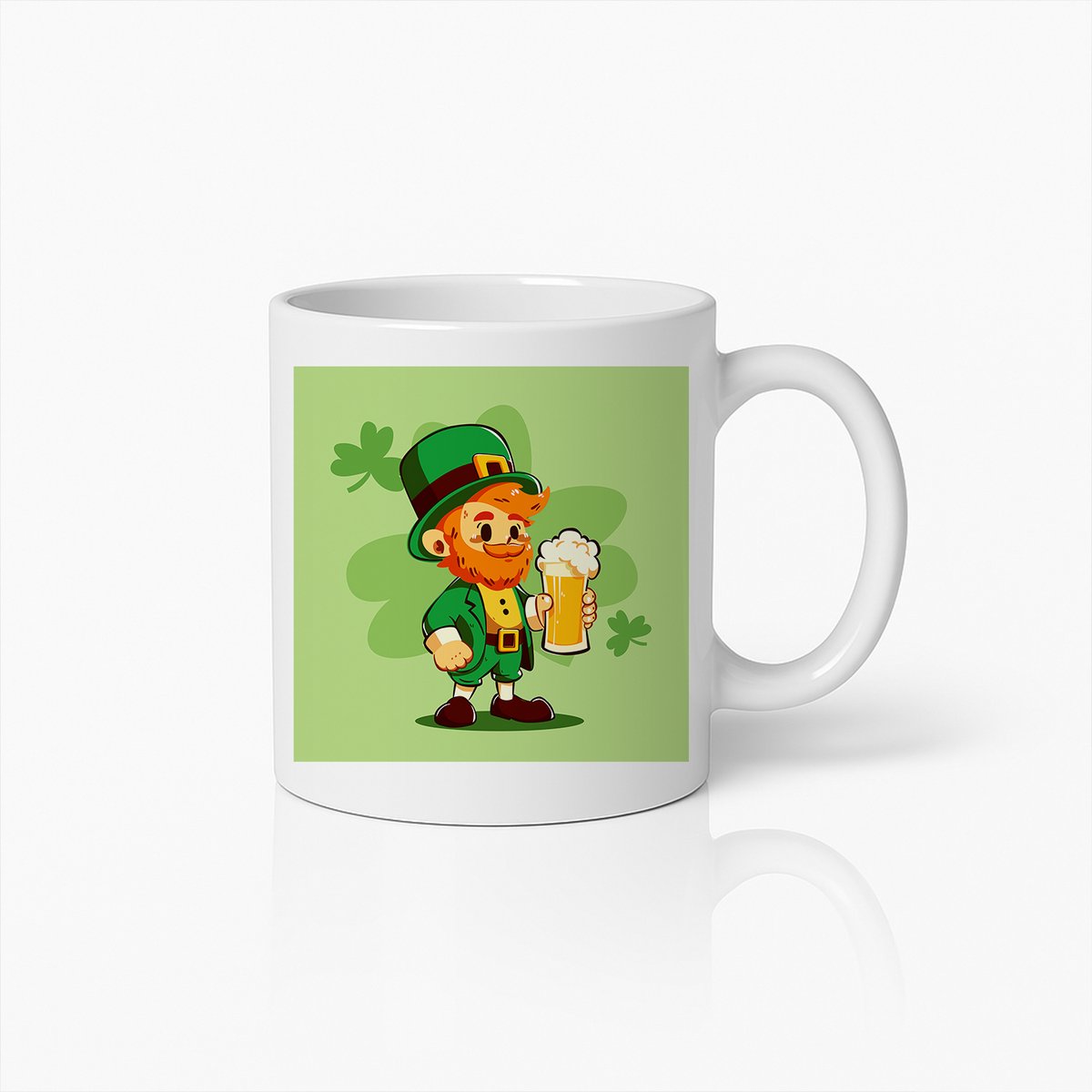 St. Patrick’s Day Leprechaun Mok – Grappige Ierse Bier Cartoon Koffiekop voor Feestdagen