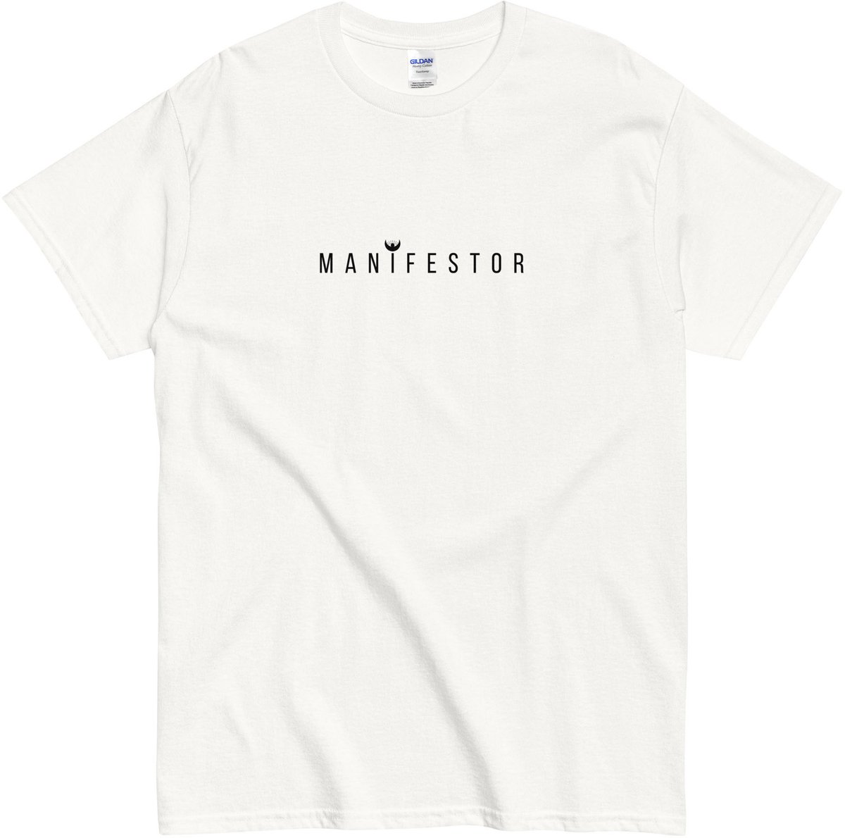 Dames Heren T Shirt met Manifestor Tekst en "Derde Oog" illustratie - Spiritueel Design - Wit - XL