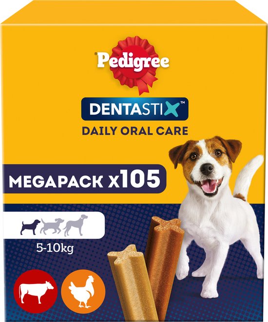 Pedigree Dentastix - Kleine Hond - Gebitsverzorging - 105 Kauwsnacks