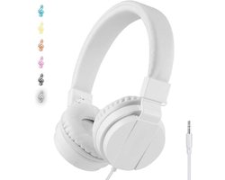 StayPowered Kinderhoofdtelefoon - Perfect Geluid en Comfort voor Jonge Luisteraars - Lichtgewicht - Opvouwbaar Design - Superzachte Oorkussens - Verstelbare Hoofdband - Krachtige 40 mm Drivers - Wit - Levering Sneller dan Aangegeven!