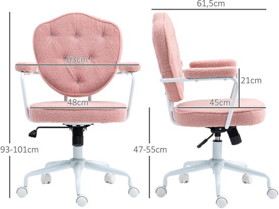 GOPLUS Schreibtischstuhl Kinder, Höhenverstellbarer Kinderdrehstuhl, Sitzhöhe 40-54cm, Kinder Bürostuhl mit Rückenlehne, Armlehnen, Ergonomischer Jugenddrehstuhl für 3-10 Jahre (Pink GOPLUS Schreibtischstuhl Kinder, Höhenverstellbarer Kinderdrehstuhl, Sitzhöhe 40-54cm, Kinder Bürostuhl mit Rückenlehne, Armlehnen, Ergonomischer Jugenddrehstuhl für 3-10 Jahre (Pink