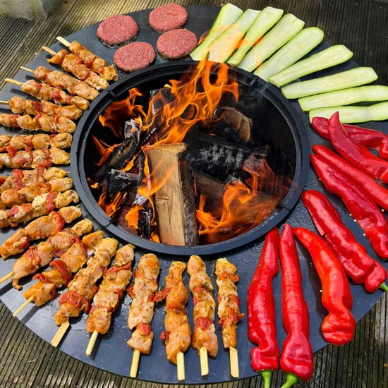 BonFeu BonBiza Corten - CortenStaal - Buitenkoken - Plancha Bakken - Plancha BBQ - 80x80x100 cm van BonFeu — afbeelding 3