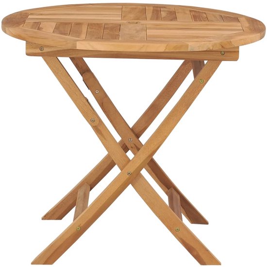Tuintafel inklapbaar 110x110x75 cm massief teakhout kopen? | .nl