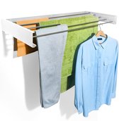 Bol.com Bodo Droogrek Inklapbaar - Wanddroogrek - 80 cm - Inclusief Boormal - Vernieuwd 2025 Model - Wasrek Hangend - Uitklapbaa... aanbieding