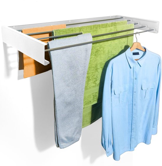 Roestvrijstalen droogrek for kleding, opvouwbaar, intrekbaar, aan de muur gemonteerd wasdroogrek, kleding, buiten, uitbreidbaar, waslijn, droogrek for kleding (Size : 100cm Roestvrijstalen droogrek for kleding, opvouwbaar, intrekbaar, aan de muur gemonteerd wasdroogrek, kleding, buiten, uitbreidbaar, waslijn, droogrek for kleding (Size : 100cm