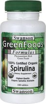 Swanson Health Greens Cert Org Spirulina 500mg