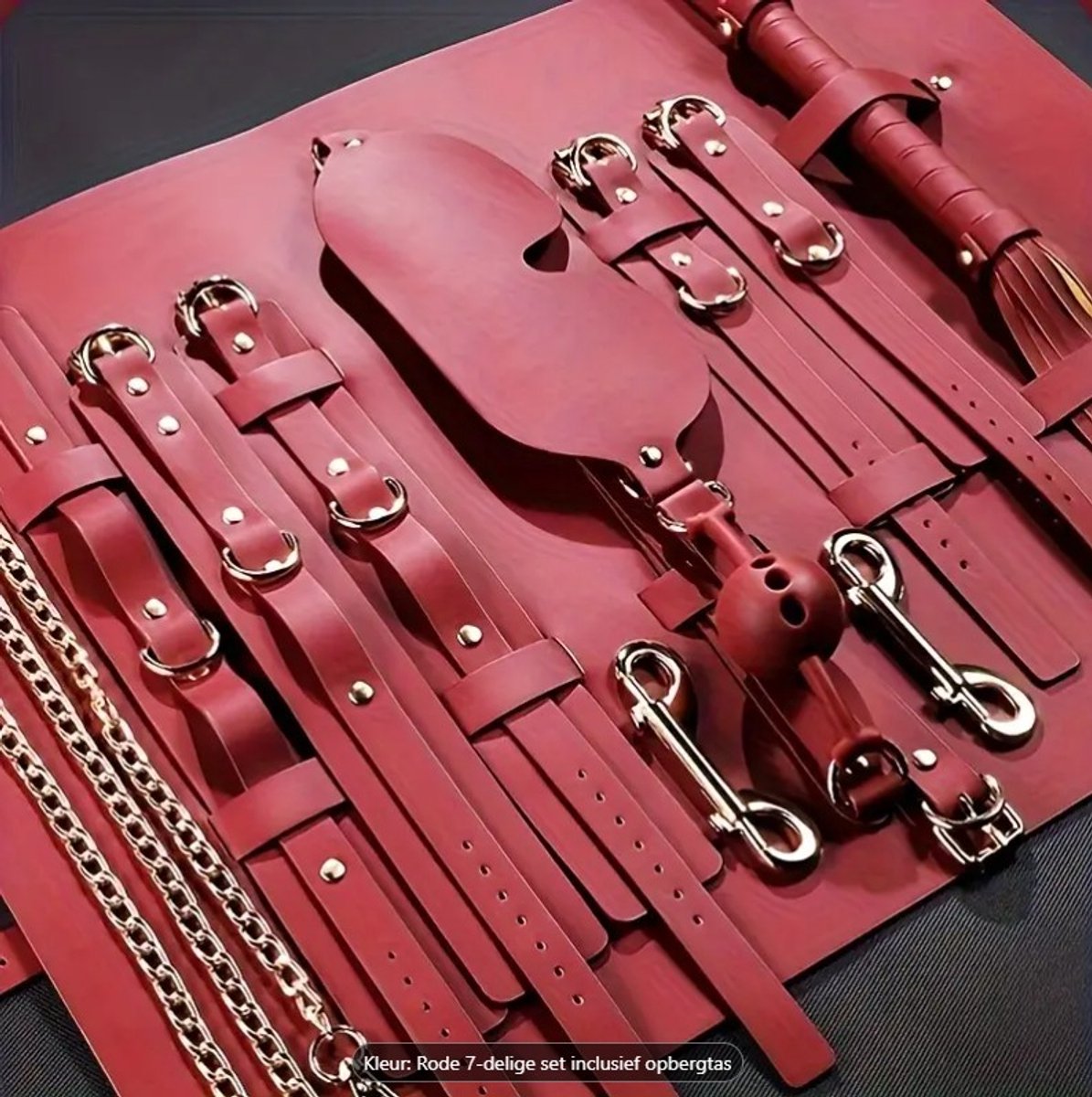 BDSM Bondage set Rood - Goud
