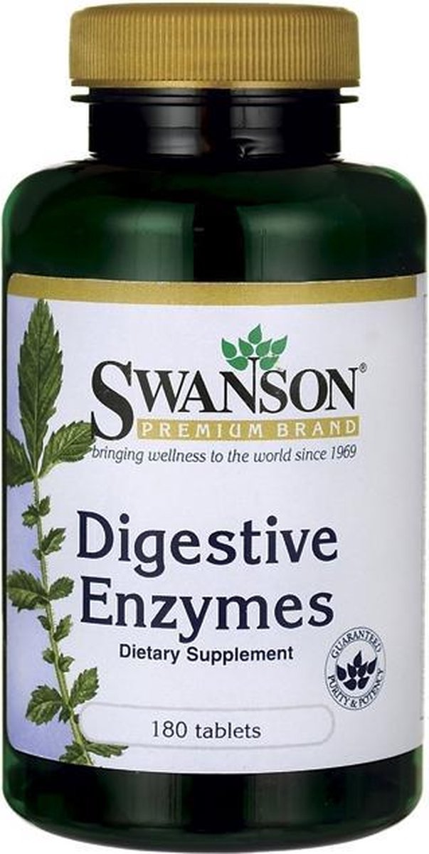 Goedkoopste Swanson Health Digestive Enzymes - Vitamines / Enzymen - 180 Tabletten - 1 Potje
