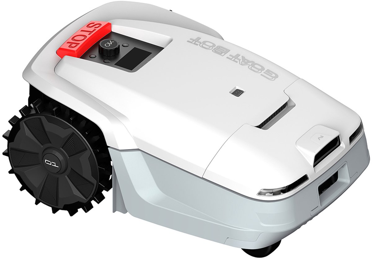 Goat Bot Unicut H1 robotmaaier, 1500m² groot dekkingsgebied, RTK+VSLAM voor nauwkeurige kartering, 24cm maaibreedte, 0,45m/s hoge snelheid, 45° hellingklimvermogen, AI-aangedreven obstakelvermijding, IPX6 waterdicht - Wit - Goat - €899,00