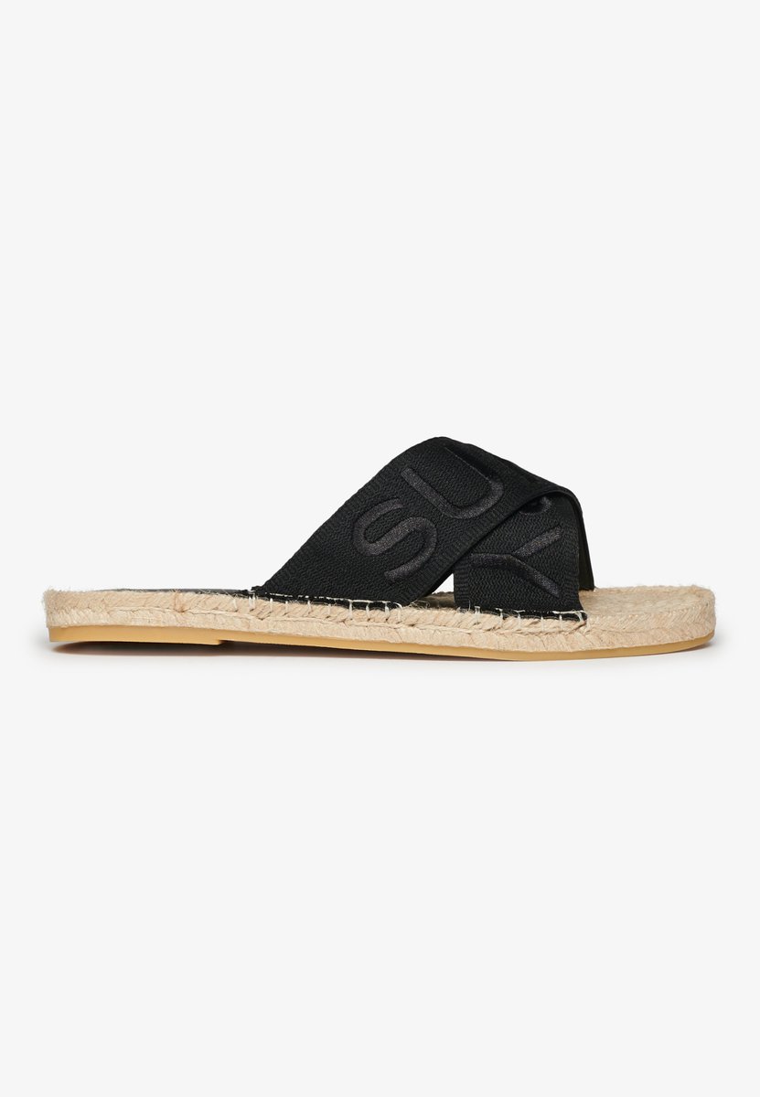 Superdry Cross Strap Espadrilles Vrouw Zwart