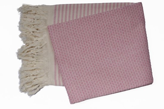 PHLOX Hamamdoek 100 x 200 cm, saunadoek, strandhanddoek, yogadoek en spa-doek, zacht, lichtgewicht, groot, Oeko-Tex gecertificeerd 100% katoen - fuchsia roze