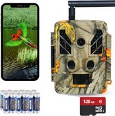 DirectGoods® Professionele WildCamera met Nachtzicht - 4K Ultra HD & 48MP - Incl. 128GB SD - Incl. Tripod - Incl. 12 batterijen