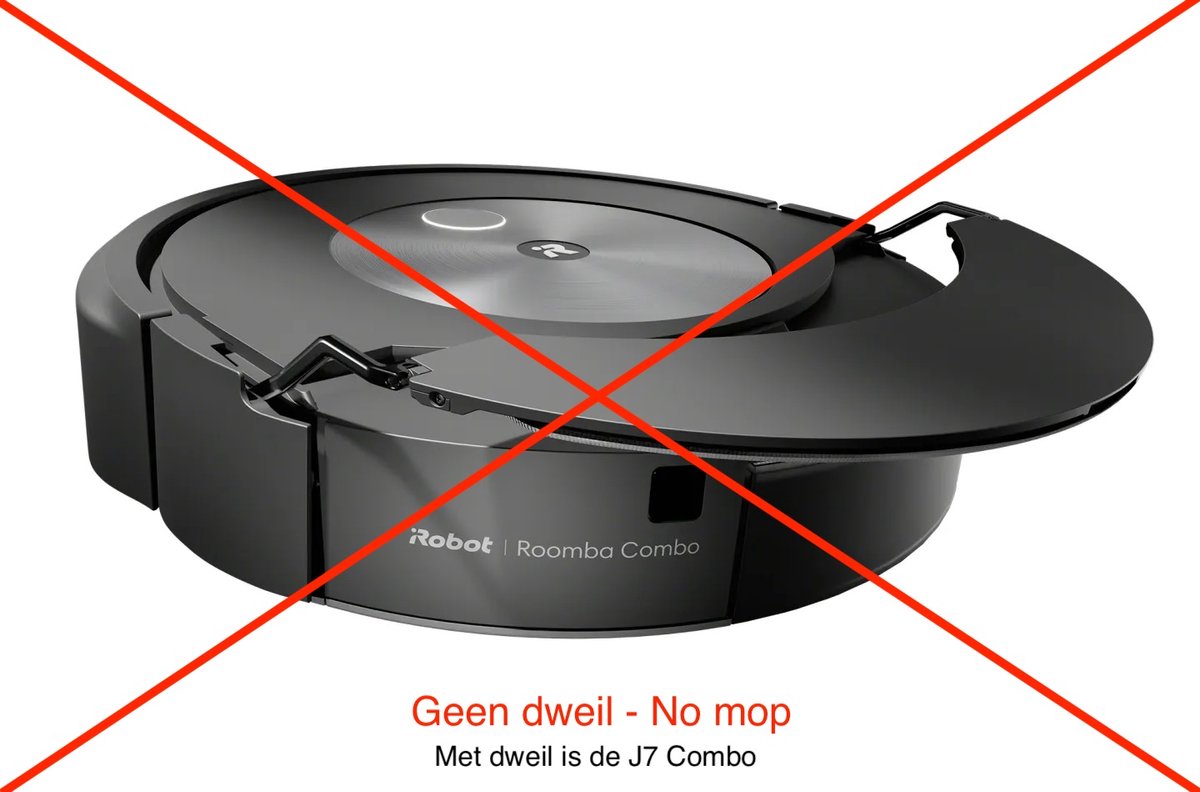 iRobot® Roomba® j7+ - Robotstofzuiger - Objectdetectie en vermijding -  Automatische vuilafvoer - j7558