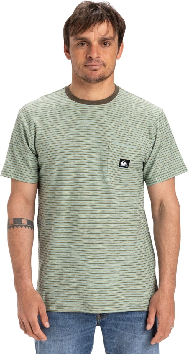 Quiksilver Kentin Ss Pocket Heren T-shirt Eqykt04361-cre3 Kleur Bruin