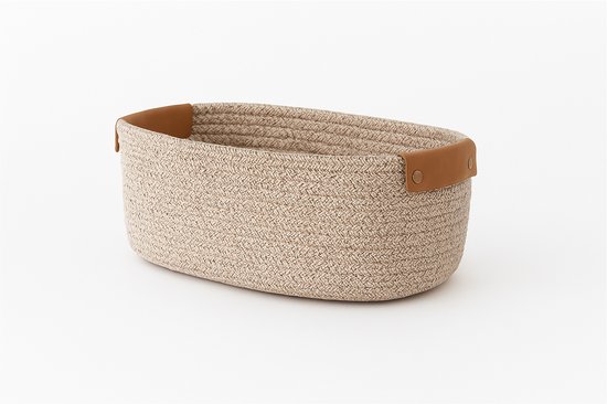 Peak- panier Panier de rangement (marron) - Paniers de Ranger - Paniers respectueux de l'environnement - panier de rangement speelgoed - Katoen- panier de rangement chambre d'enfant - panier de rangement rond -