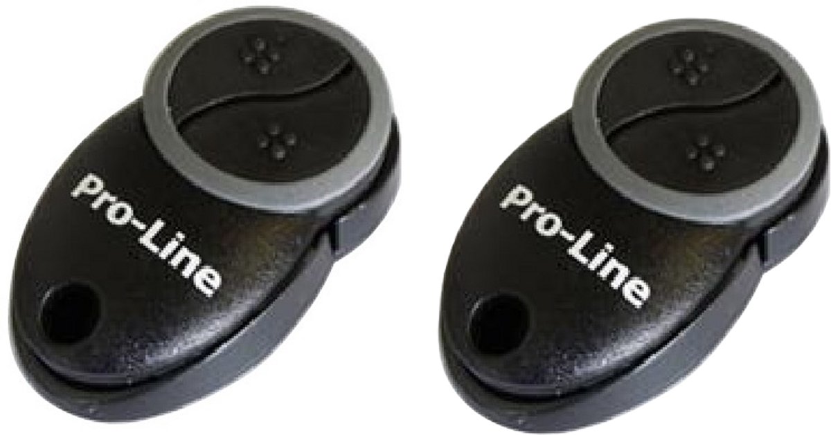 2x Pro-Line CND1 Handzender - 4-Kanaals 868 MHz - Zwart - Voor Industriële Garagedeuren