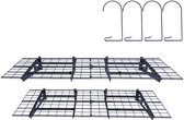 Garageplanken - 2-pak 122 x 61 cm . Robuuste wandbevestiging. Totaal draagvermogen van 35 kg. Ideaal voor garageopslag, werkplaats, schuur