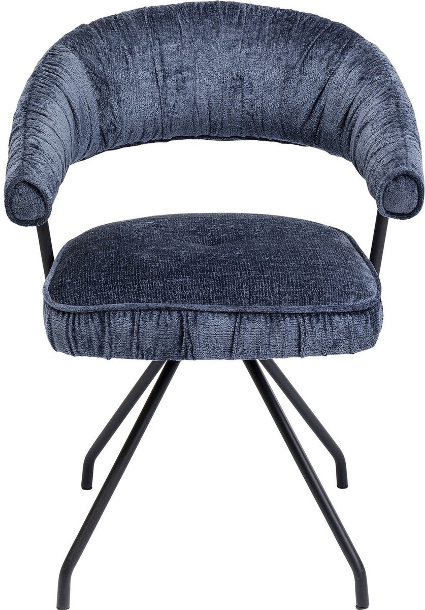 Kare Design Draaistoel met armleuningen Arabella blauw Kare Design
