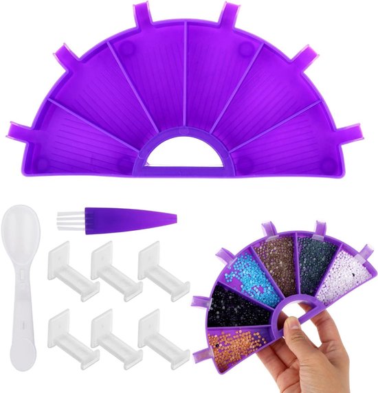 Diompirux 64 rastersorteerdozen voor kleine onderdelen, opbergdoos voor diamantschilderijen met plaknotities, opbergdoos voor nail art met plastic kralen, voor kleine onderdelen, manicure, kralen, str