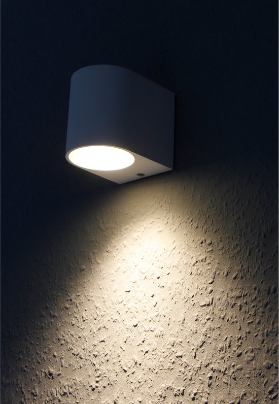 Wandlamp Buiten Bol LED 10W - IP44 - Antraciet - 950 lumen - Warmwit