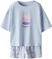 Vertbaudet Pyjashort fille volant brodé Vertbaudet Pyjashort fille volant brodé