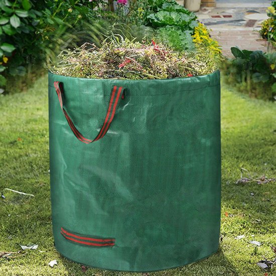 4 Stuk 272L Tuinafvalzak,Tuinzak,Bladzak,Tuinzakken, 150 g/m², Dubbele bodem,UV-bestendig, waterdicht,opvouwbaar, herbruikbaar, voor bladeren en groensnijden, tuinafval — afbeelding 4
