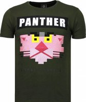 Panther For A Cougar - Rhinestone T-shirt - Groen