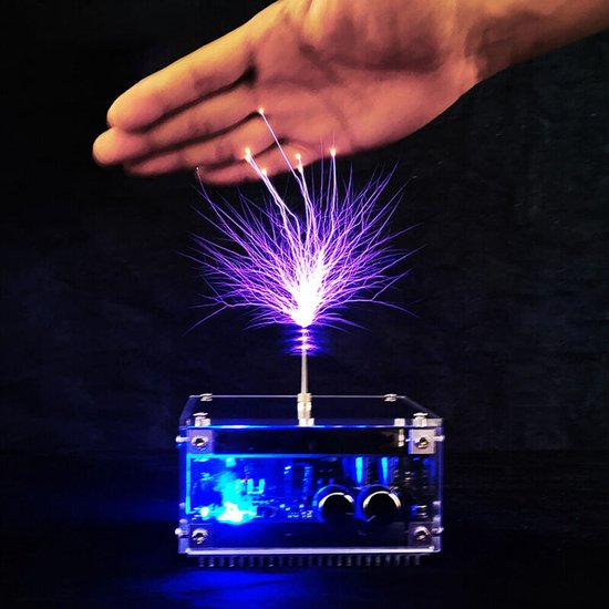 Geschikt voor Multifunctionele elektronische audiomuziek Tesla-spoelmodule Plasma-luidspreker Solide geluid Wetenschappelijk experimenteel speelgoed met BT (zwart) van Eletorot — afbeelding 2