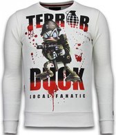 Terror Duck - Rhinestone Sweater - Wit