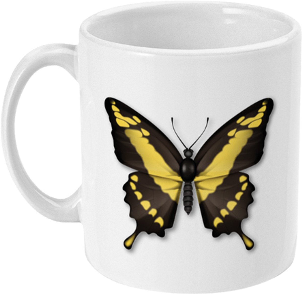 Geurfruit - Mok - Design - Insect - Gele Vlinder - Vaatwasser - Magnetron