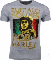 T-shirt Fanatic Local - Bob Marley Buffalo Soldier Print - Gris - Taille: XS
