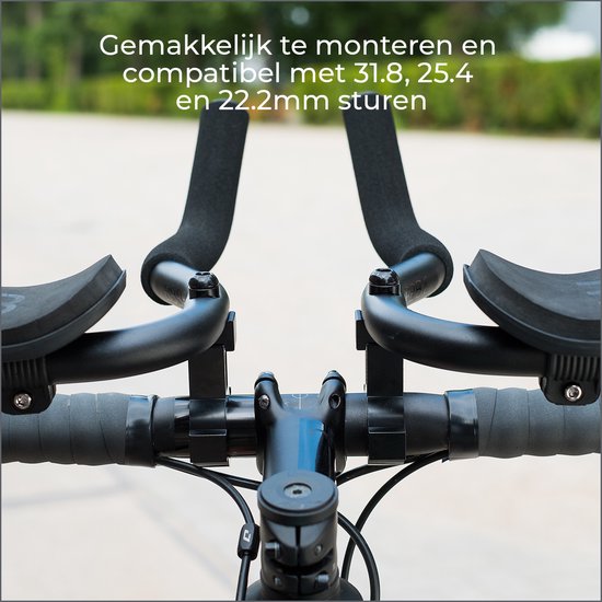 BBB Cycling Opzetstuur Racefiets - Aluminium Ligstuur - Verstelbaar Opzetstuur met Armsteun - Tijdritstuur - Triathlon Stuur - Compatibel met 22.2, 25.4 of 31.8mm Fietsstuur - AeroComfort BHB-59 van BBB Cycling — afbeelding 3
