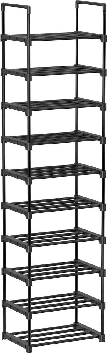 Unyqoos ® Hoog Efficiënt Ruimtebesparend Schoenenrek met 10 Verstelbare Niveaus voor Maximaal 20 Paar Schoenen