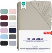 Drap housse BARBONS 160x200, hauteur matelas 35 cm, élastique tout autour, microfibre grattée