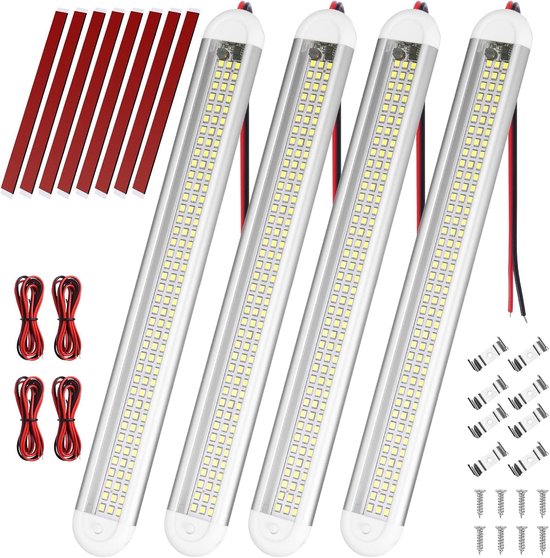 12V LED Strip Camper 120 LED's 6500K 1800LM Superheldere Verlichting Aan Uit Schakelaar Universeel Voor Bestelbus Campingbus Caravan Boot 4 Pack 1977412997