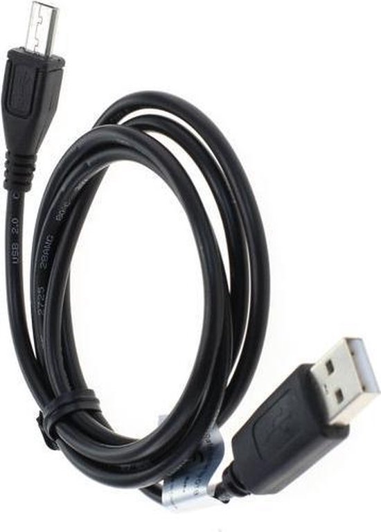 fotografie ga zo door Aanklager USB naar USB Micro kabel met extra lange connector - USB2.0 / zwart - 1  meter | bol.com