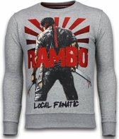 Rambo - Rhinestone Sweater - Licht Grijs