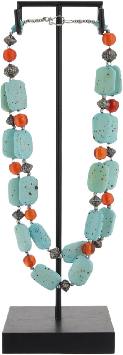 Behave Atelier Noir - Decoratieve Ketting Standaard - Incl. Handgemaakte Ketting - Luxe Woondecoratie - Boho Ibiza/Balinese stijl - 30 cm