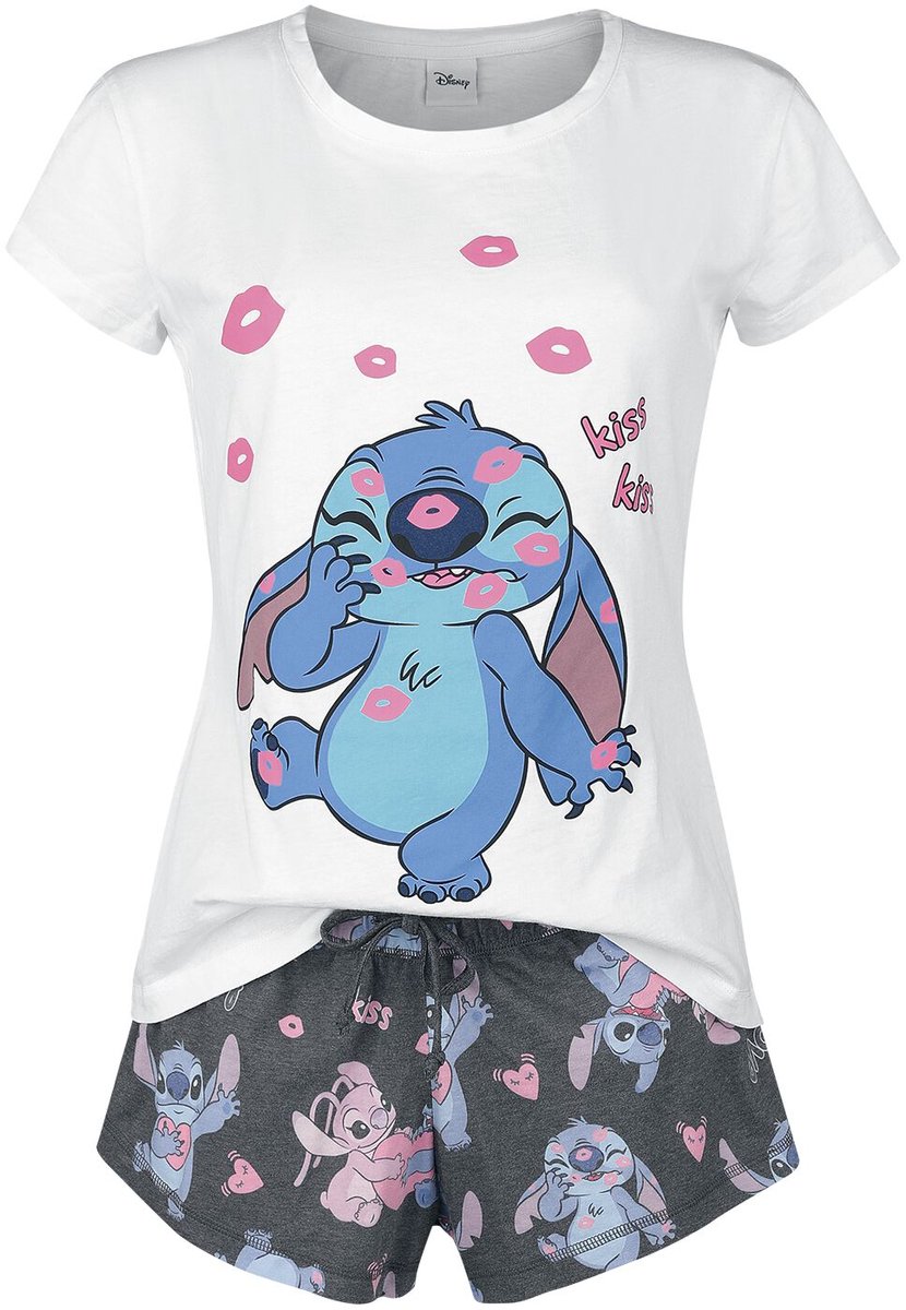 Disney Lilo & Stitch Kiss kiss Pyjama meerkleurig Katoen multicolor