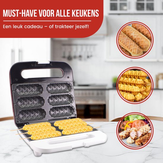 Beper Wafelijzer - Wafelmaker - Wafelmachine - Wafel IJzer - Rood van Beper — afbeelding 3