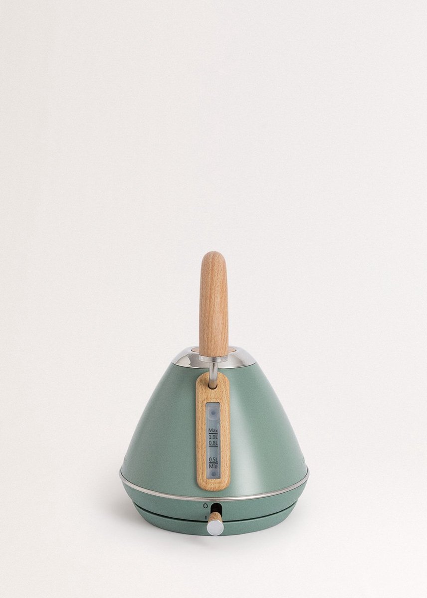 CREATE - Waterkoker 1 L - 1200 Watt - RVS - BPA vrij - Elektrisch - Antikalk - Sage - KETTLE RETRO M — afbeelding 3
