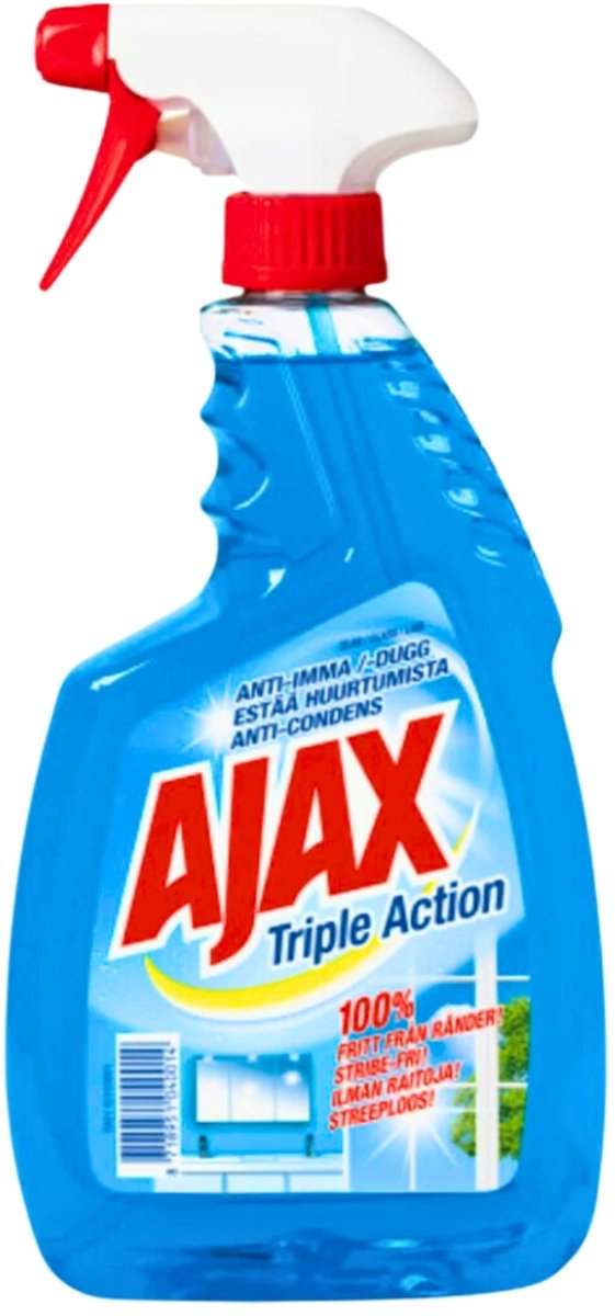 AJAX Glasreiniger spray met drievoudige werking 750 ml