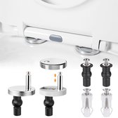 WC Bril Scharnieren - 2 Stuks - Toiletbril Scharnier Set - Universele Scharnieren Voor Toiletbril - Toiletbriluitbreidingsschroeven - Scharnier Vervangset - RVS - Vervangende Scharnieren Voor Wc-Bril - Bevestigingsgarnituur Closetzitting